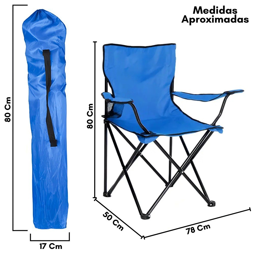 Silla Plegable Con Portavasos Camping